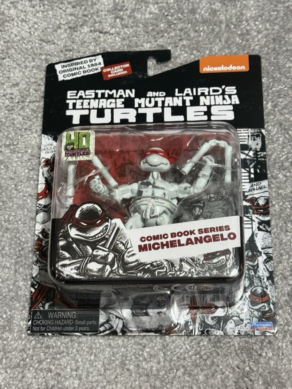 TMNT Ninja Turtles Michelangelo Black & White Comic Book Series Playmates (2024)